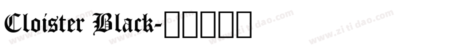 Cloister Black字体转换